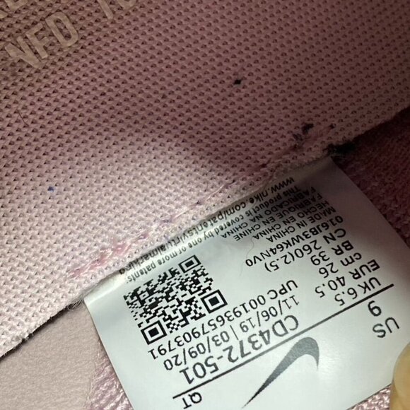 Nike React Infinity Run Flyknit Plum Fog/Pink Foam White Women Preowned Size 9 - Picture 8 of 10